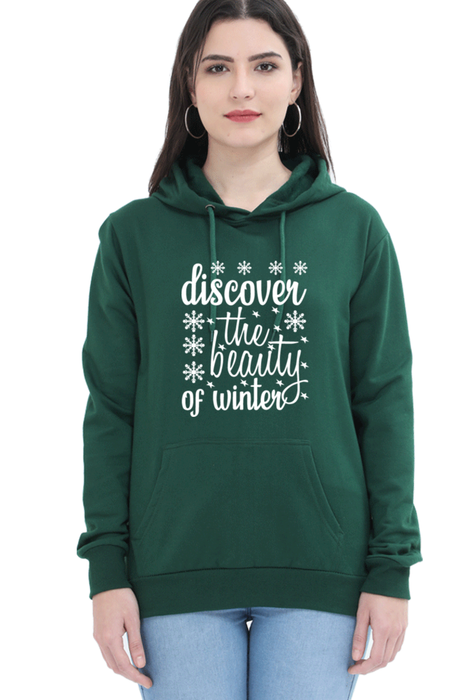 Discover the beauty of Winter Darker Shade Hoodie Sweatshirt for Women