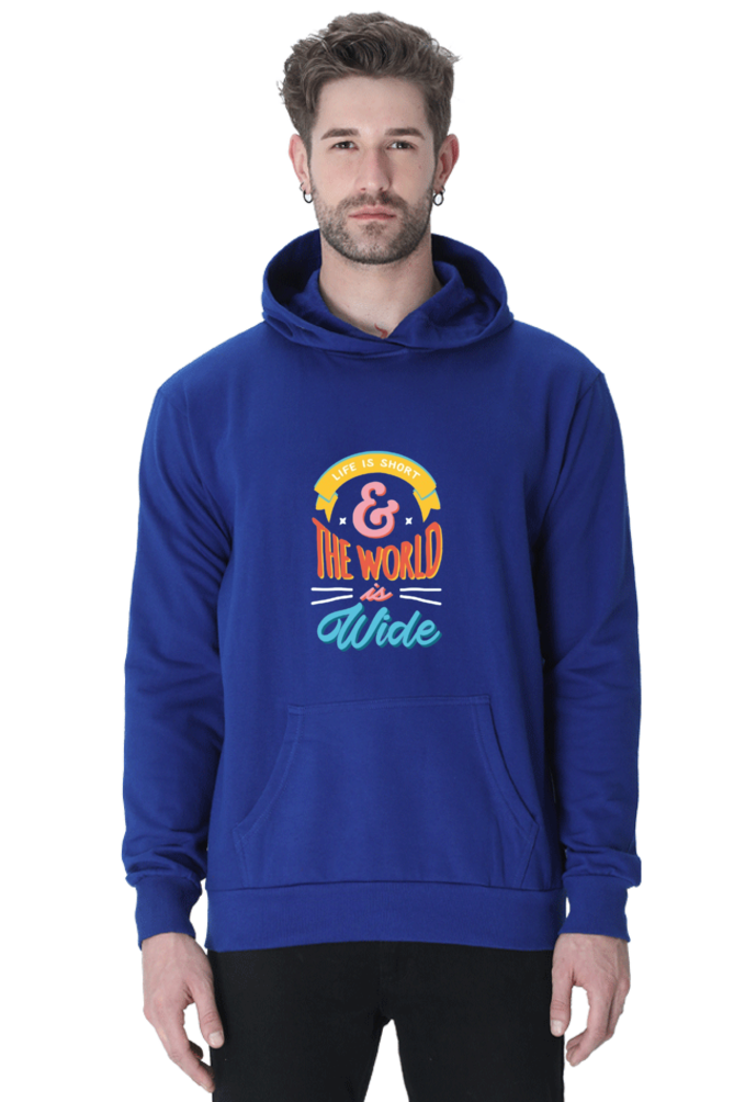 Life is Short but the World is Wide Men Hoodie Sweatshirt