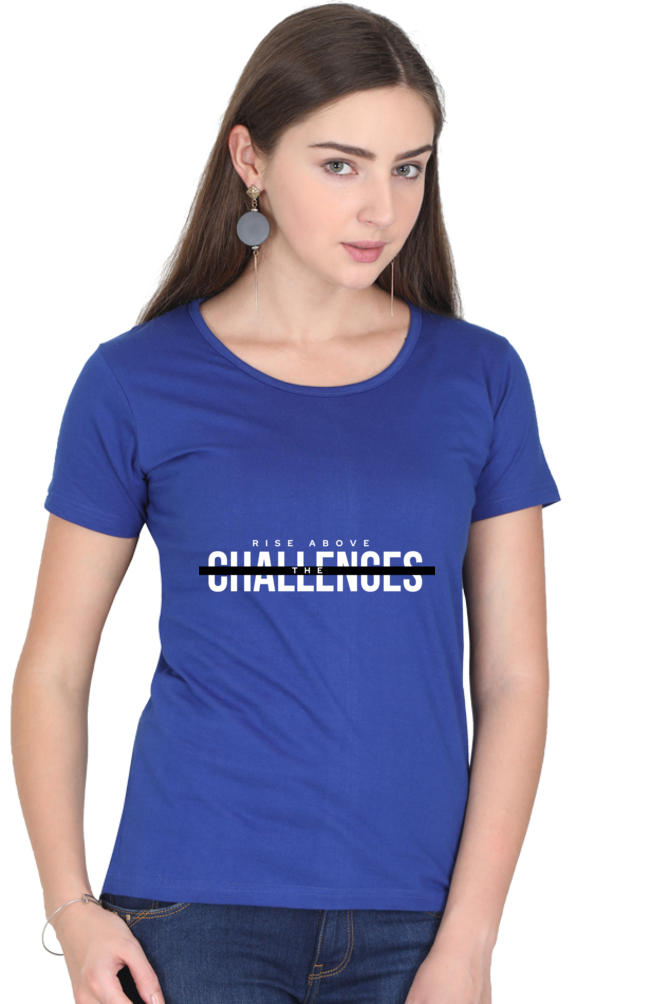Rise Above Challenges Dark Shade Eco-Conscious Women's Tee