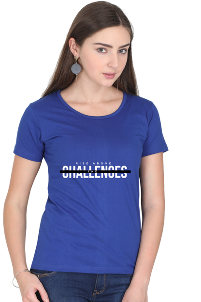 Rise Above Challenges Dark Shade Eco-Conscious Women's Tee