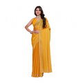 Snuggle Spot Women's Jimmy choo Embellished Bollywood Saree With Unstitched Blouse 5.5Mtr (Mustard)