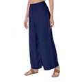 Snuggle Spot Women's Casual Rayon Solid Ankle Length Palazzo (Navy Blue , Free Size)