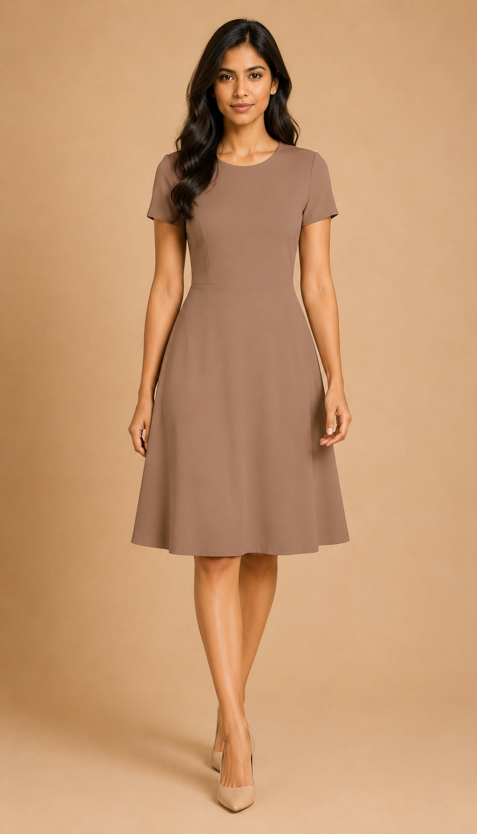 Dirt Color Line Dress for Women