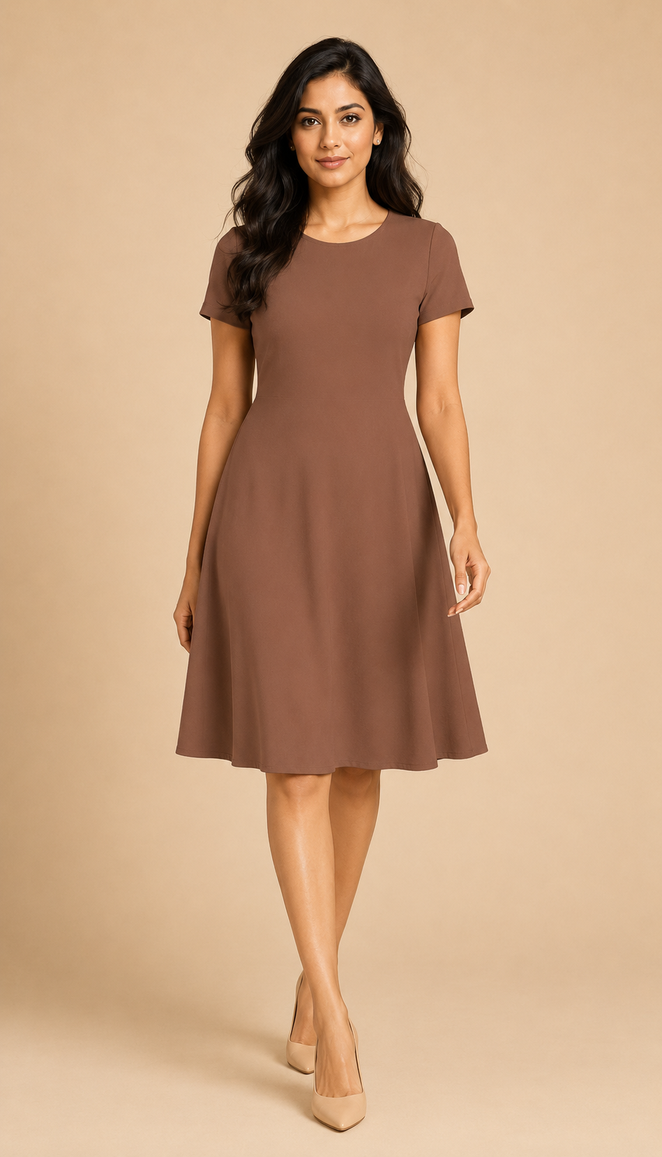 Milk Chocolate Color A line Dress for Women