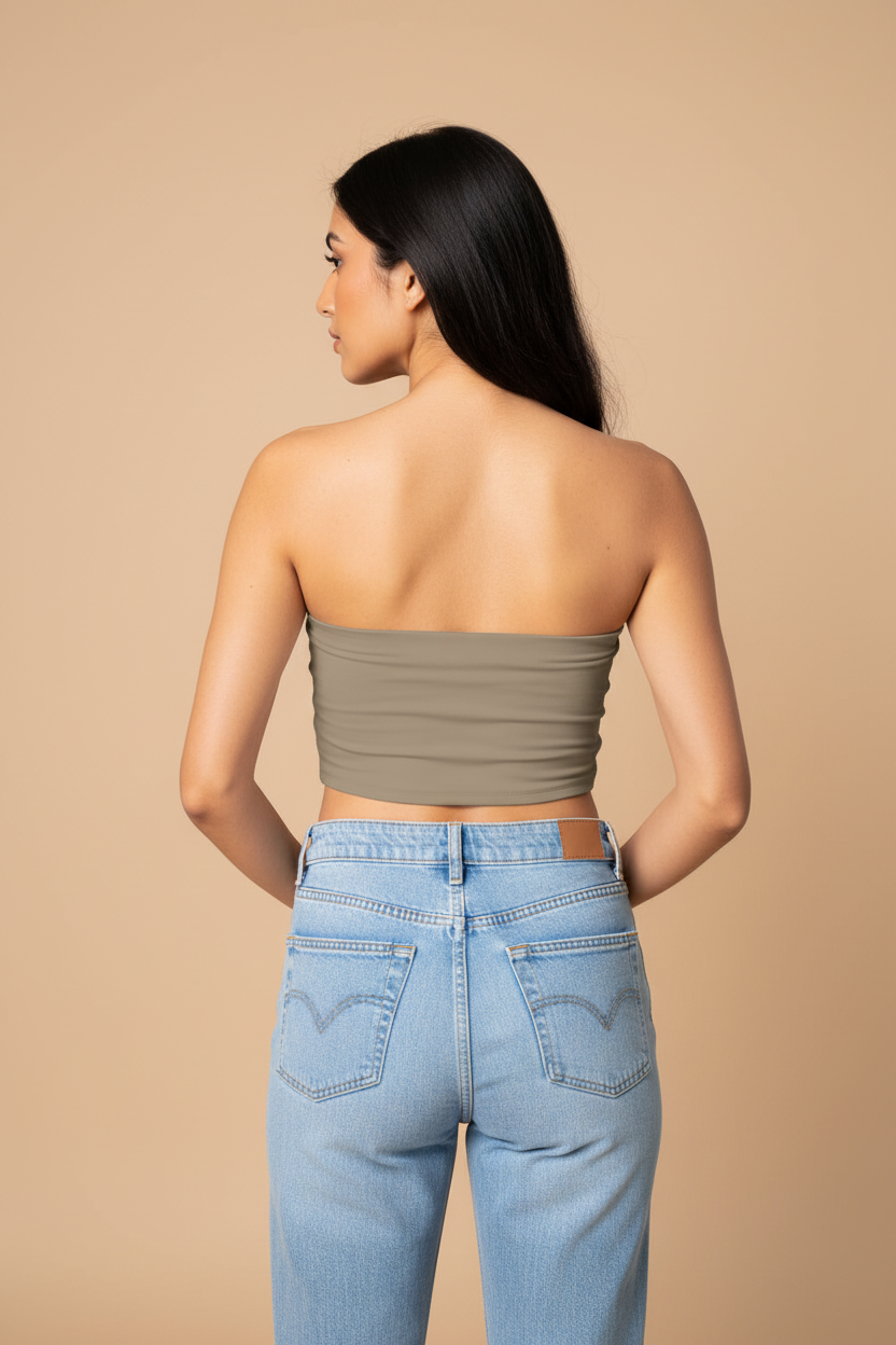 Snuggle Spot Beaver Shade Women’s Tube Top | Bandeau Top – Stylish, Stretchable & All Season Ready