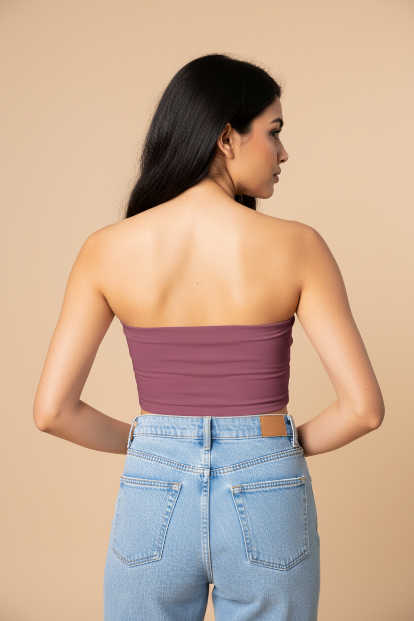 Snuggle Spot Quinacridone Magenta Women’s Tube Top | Bandeau Top – Stylish, Stretchable & All Season Ready