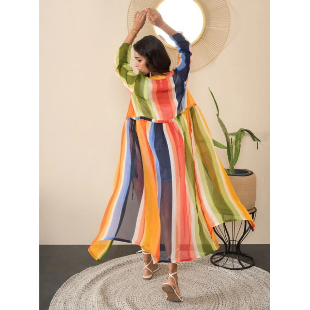 Snuggle Spot Women's Polyester Crepe Printed Long Sleeves Shrug (Multicolor)