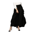 Snuggle Spot Women's Rayon Ruffled Elasticated Skirt (Black)
