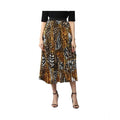 Snuggle Spot Women's Satin Pleated Elasticated Skirt (Multicolor)