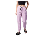 Snuggle Spot Women's Coton Twill Solid Elasticated Trousers (Lavender)