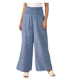 Snuggle Spot Women's Cotton Self Design Smocked Trousers (Blue)