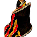 Snuggle Spot Women's Dola Silk Embellished Saree With Unstitched Blouse 5.5Mtr (Multicolor)