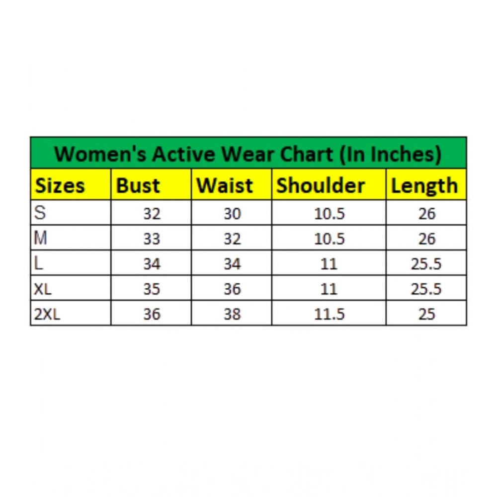 Snuggle Spot Women's Polyester Lycra Printed Sleeveless Active Wear (Multicolor)