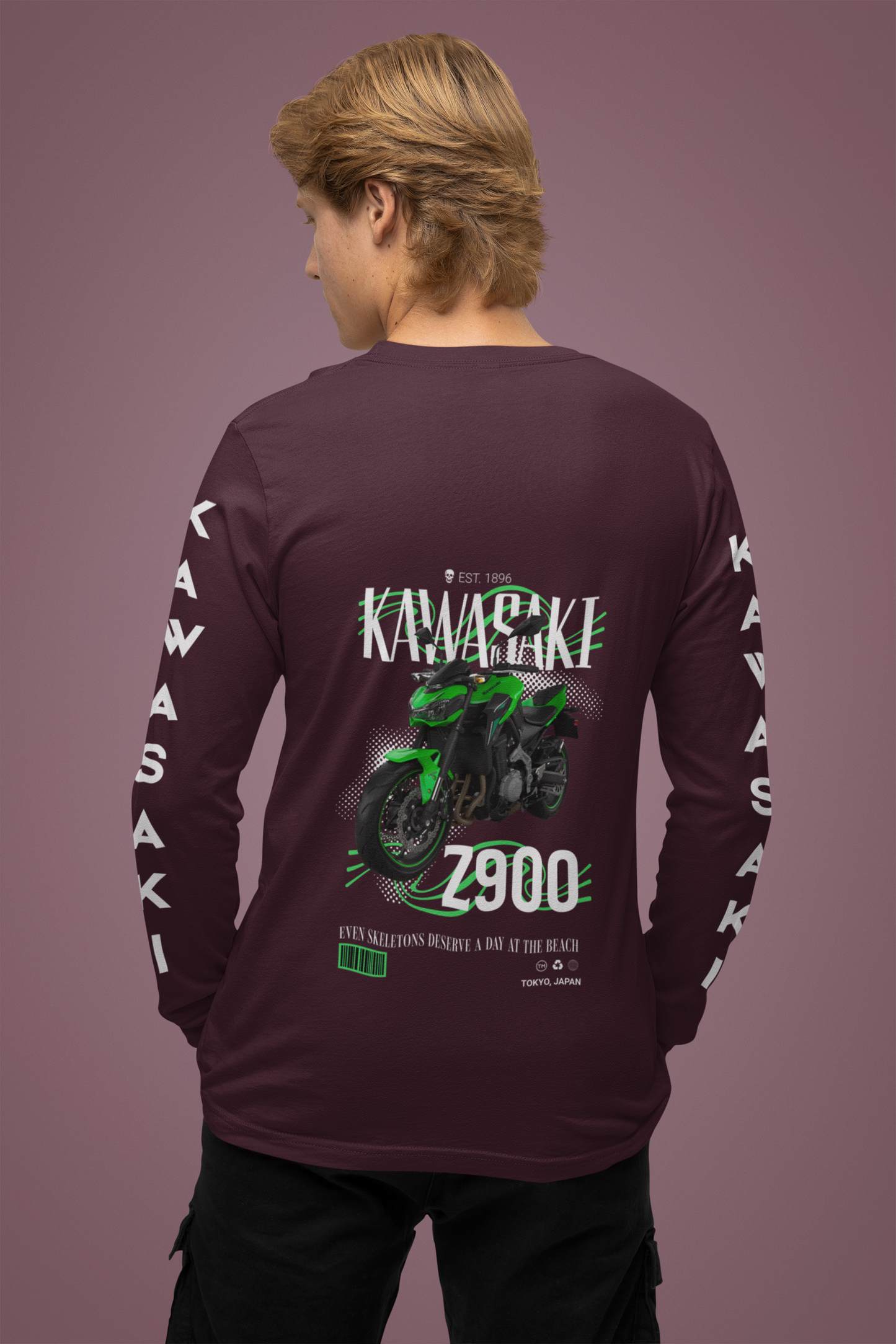 Merlot Color Men's Bike Rider T-shirt