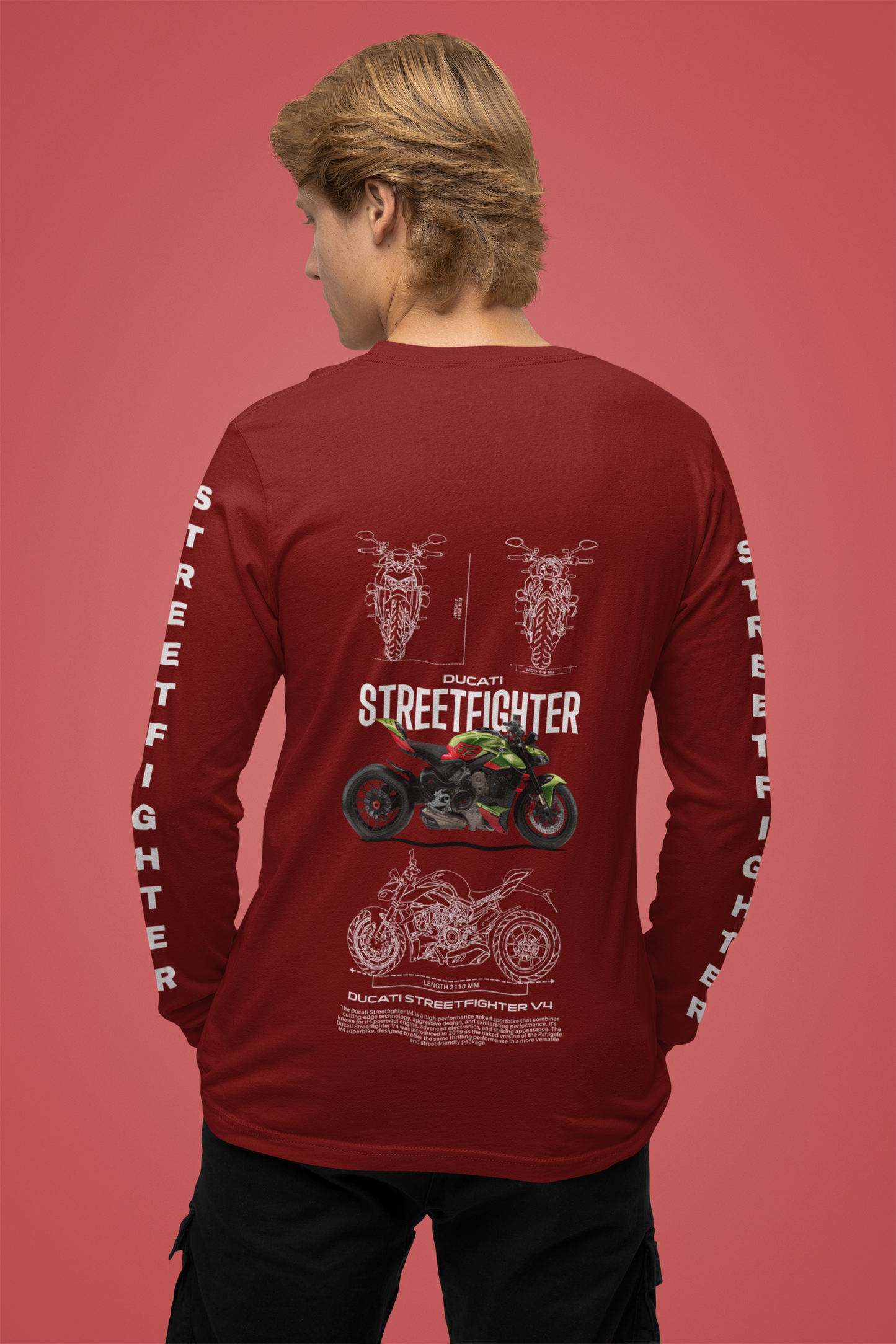 Fiery Ocean Men's Bike Rider T-shirt