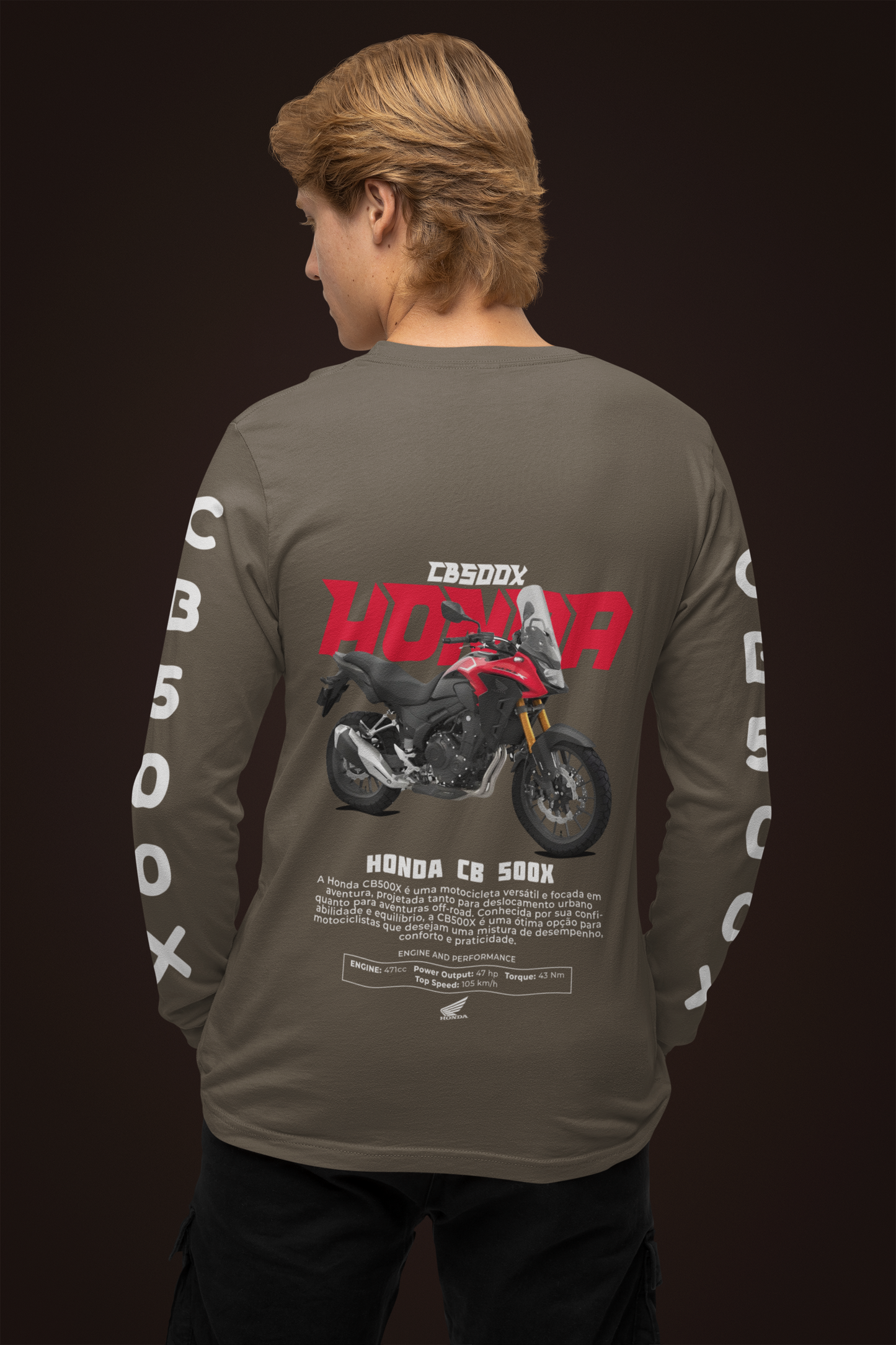 Grey Brown Men's Bike Rider T-shirt