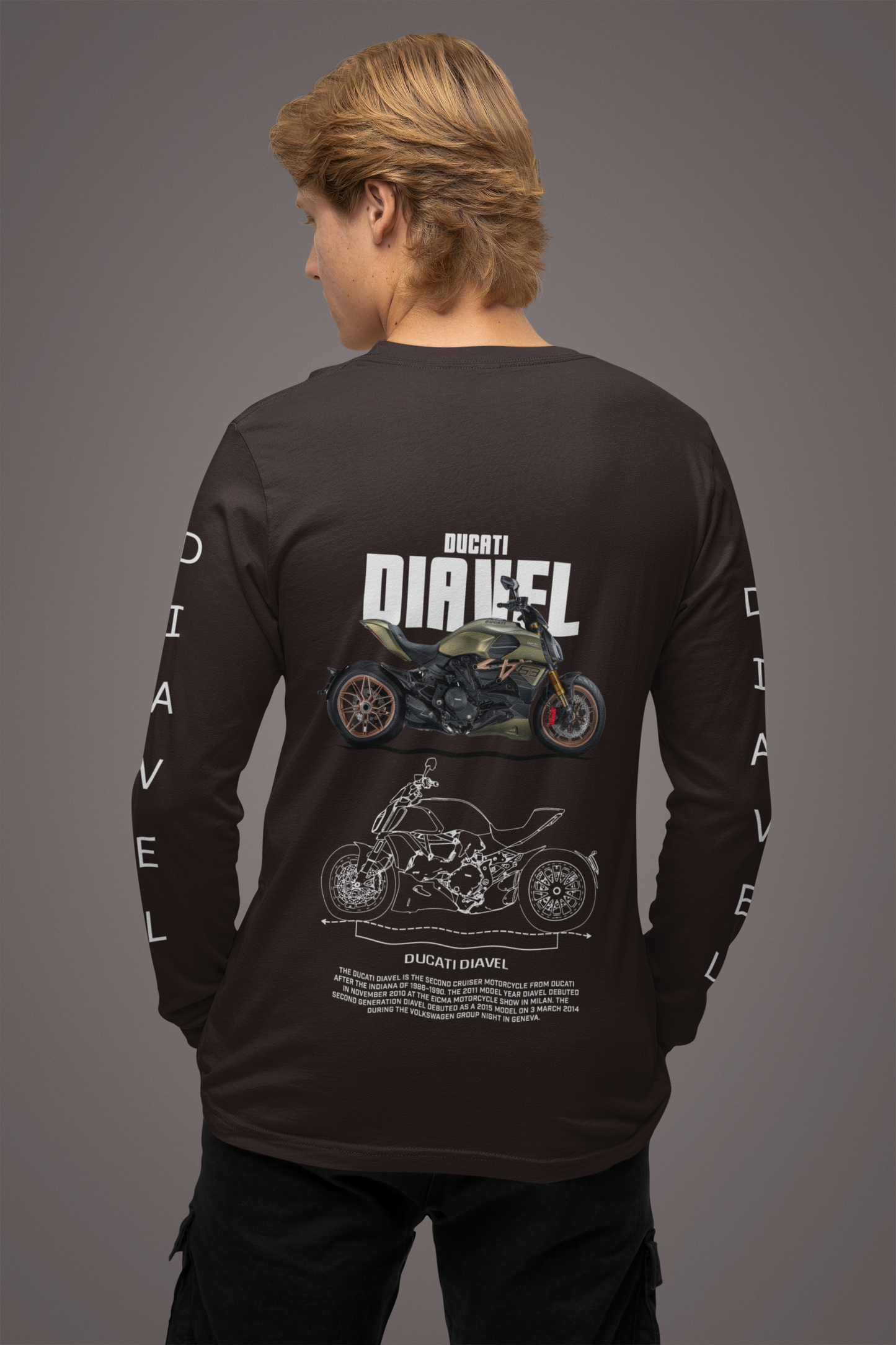 Coffee Brown Men's Bike Rider T-shirt
