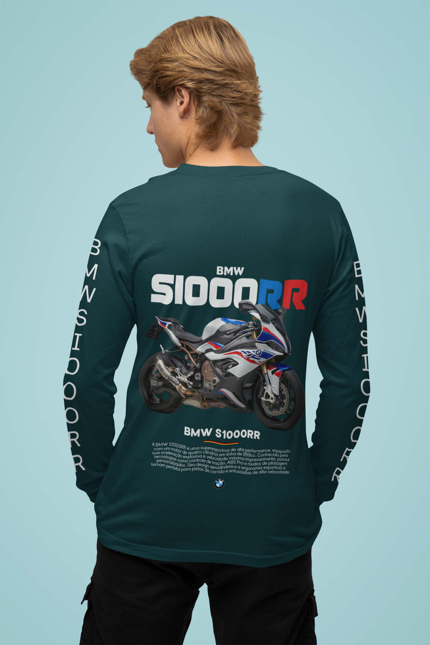 Petrol Blue Men's Bike Rider T-shirt