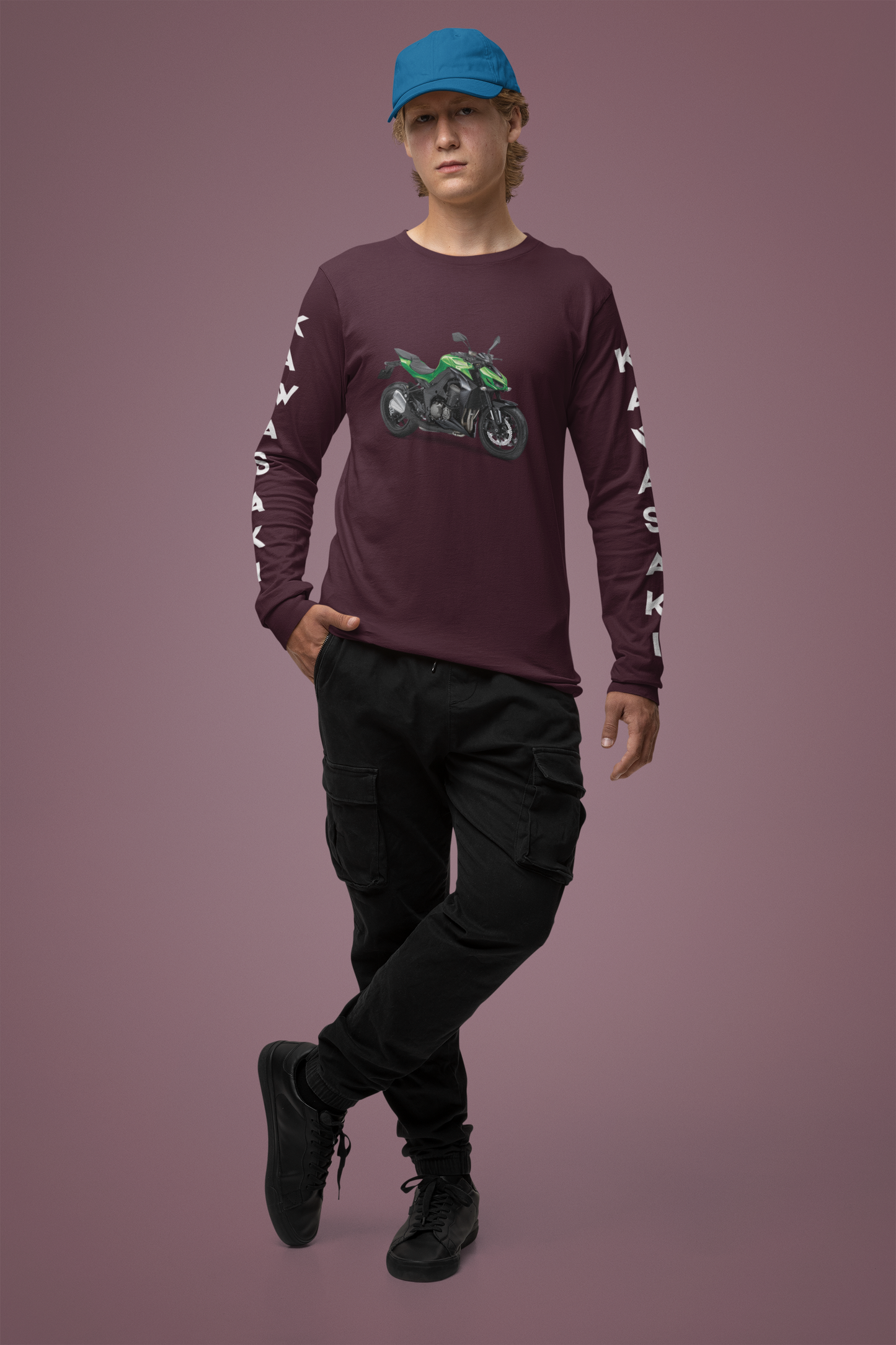 Merlot Color Men's Bike Rider T-shirt