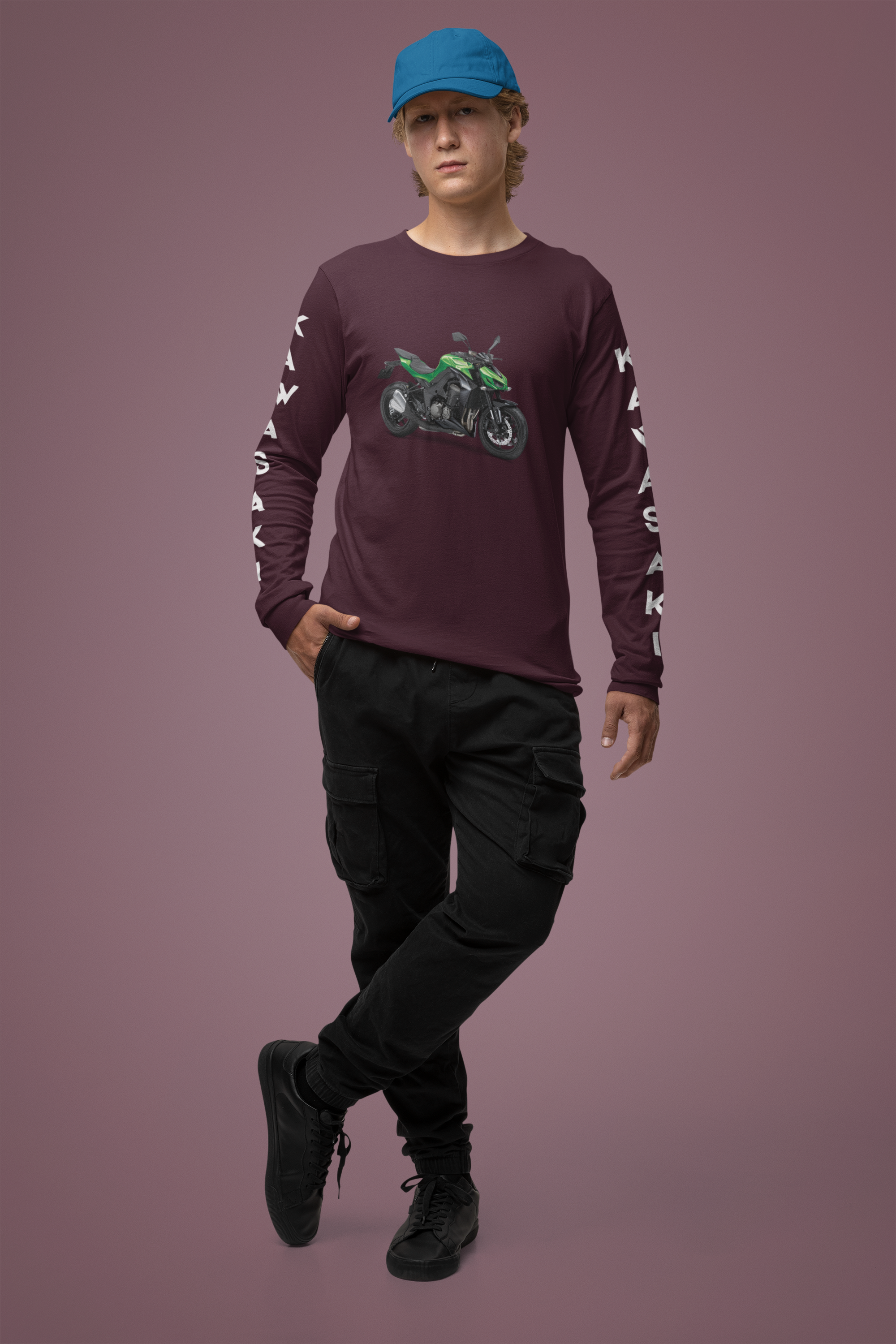 Merlot Color Men's Bike Rider T-shirt