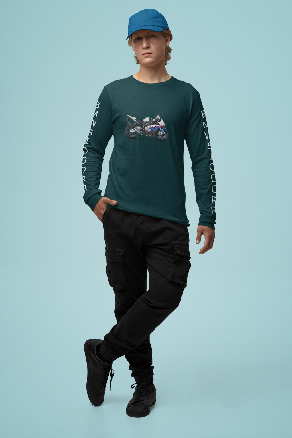 Petrol Blue Men's Bike Rider T-shirt