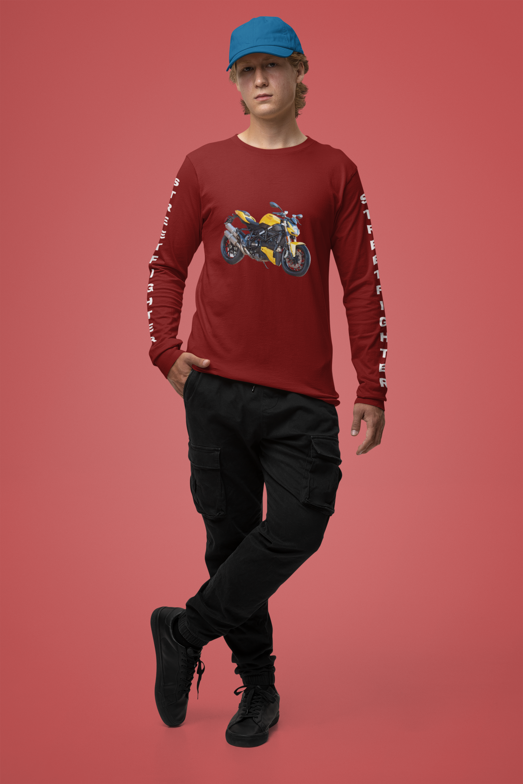 Fiery Ocean Men's Bike Rider T-shirt