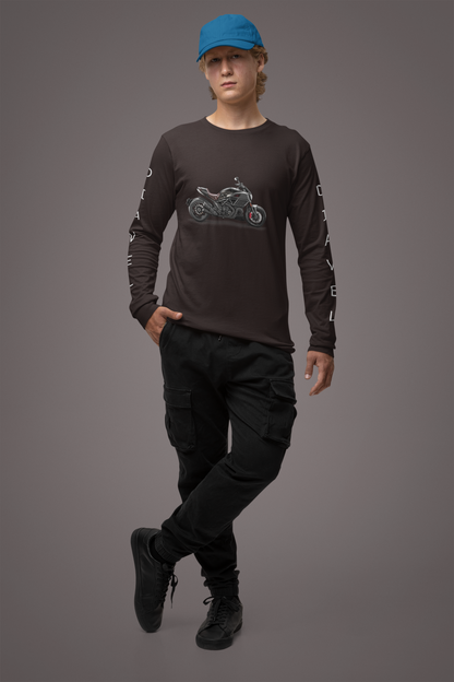 Coffee Brown Men's Bike Rider T-shirt