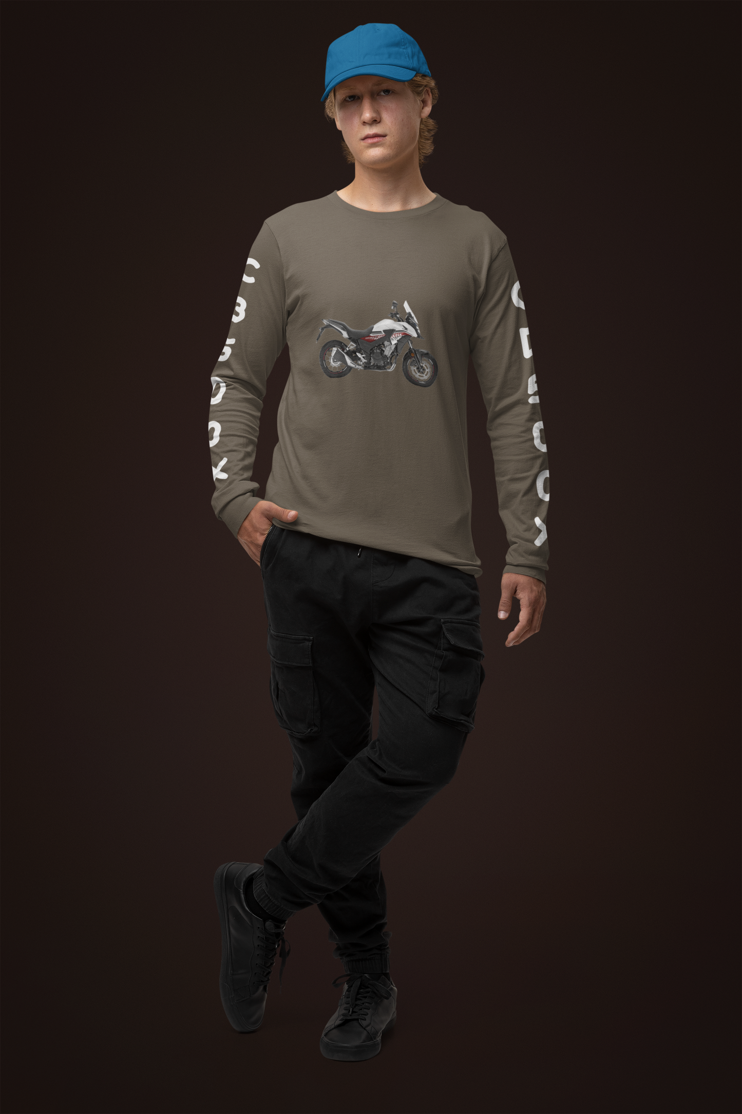 Grey Brown Men's Bike Rider T-shirt