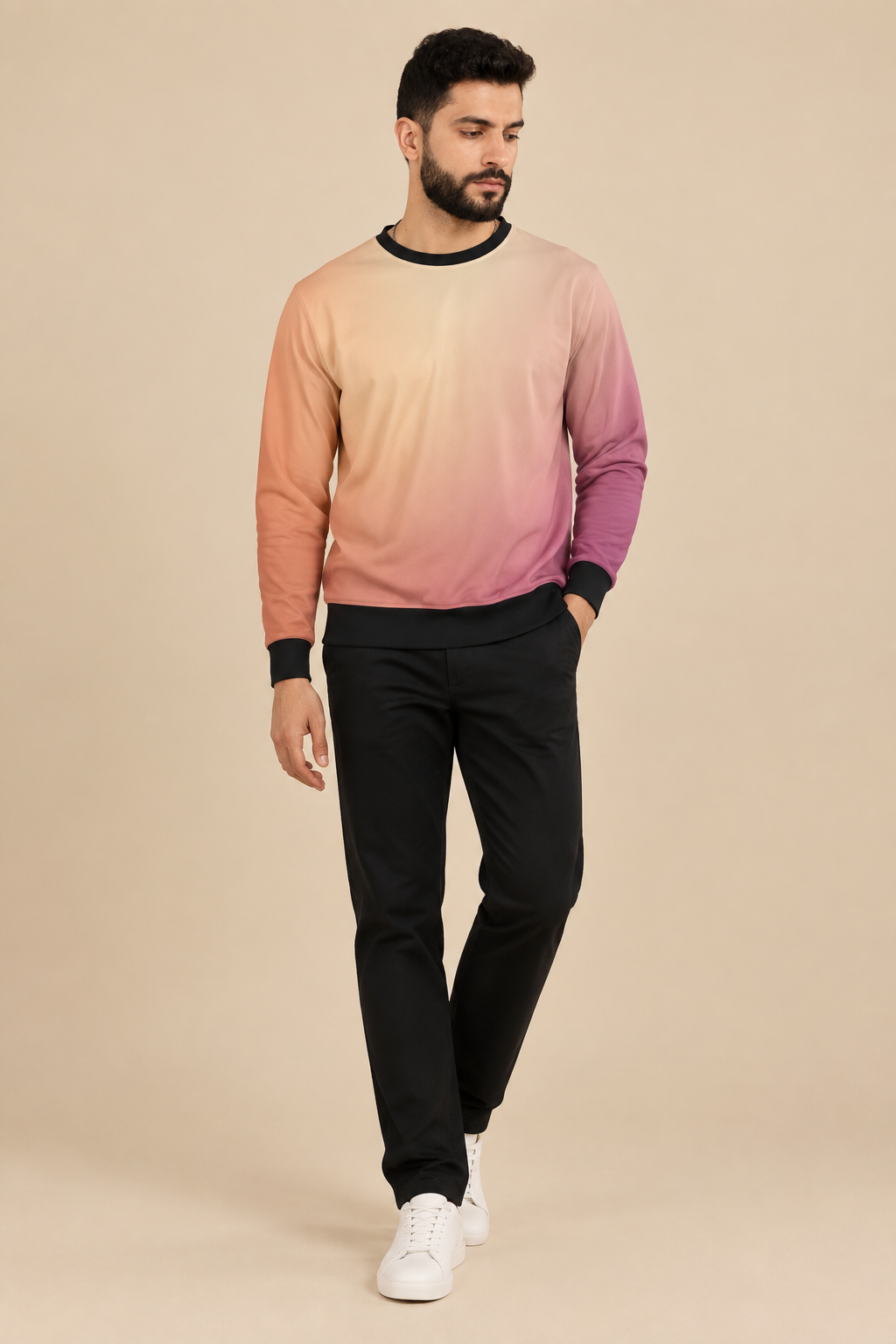 Snuggle Spot Dark Orange Pink Unisex Sweatshirt