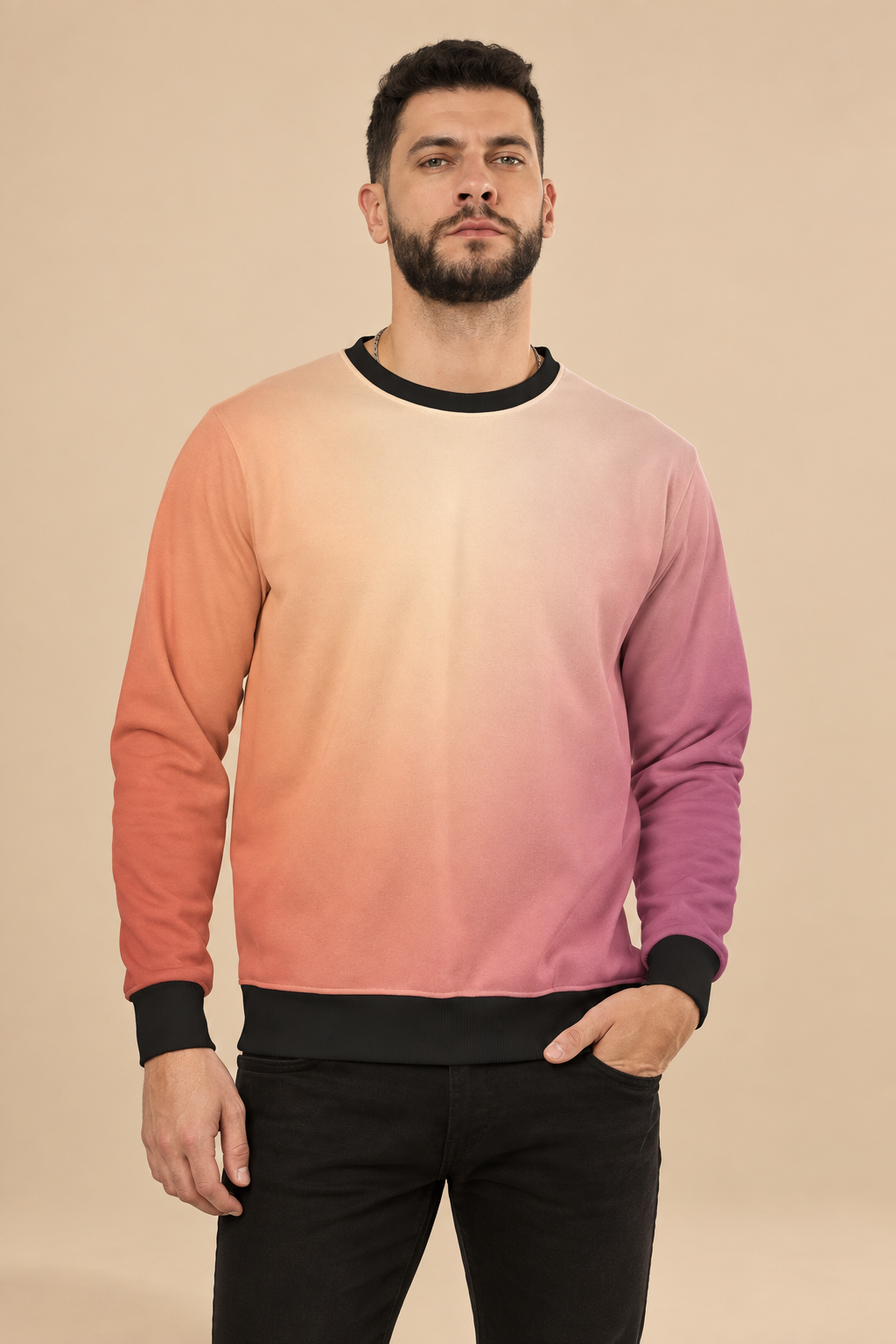 Snuggle Spot Dark Orange Pink Unisex Sweatshirt