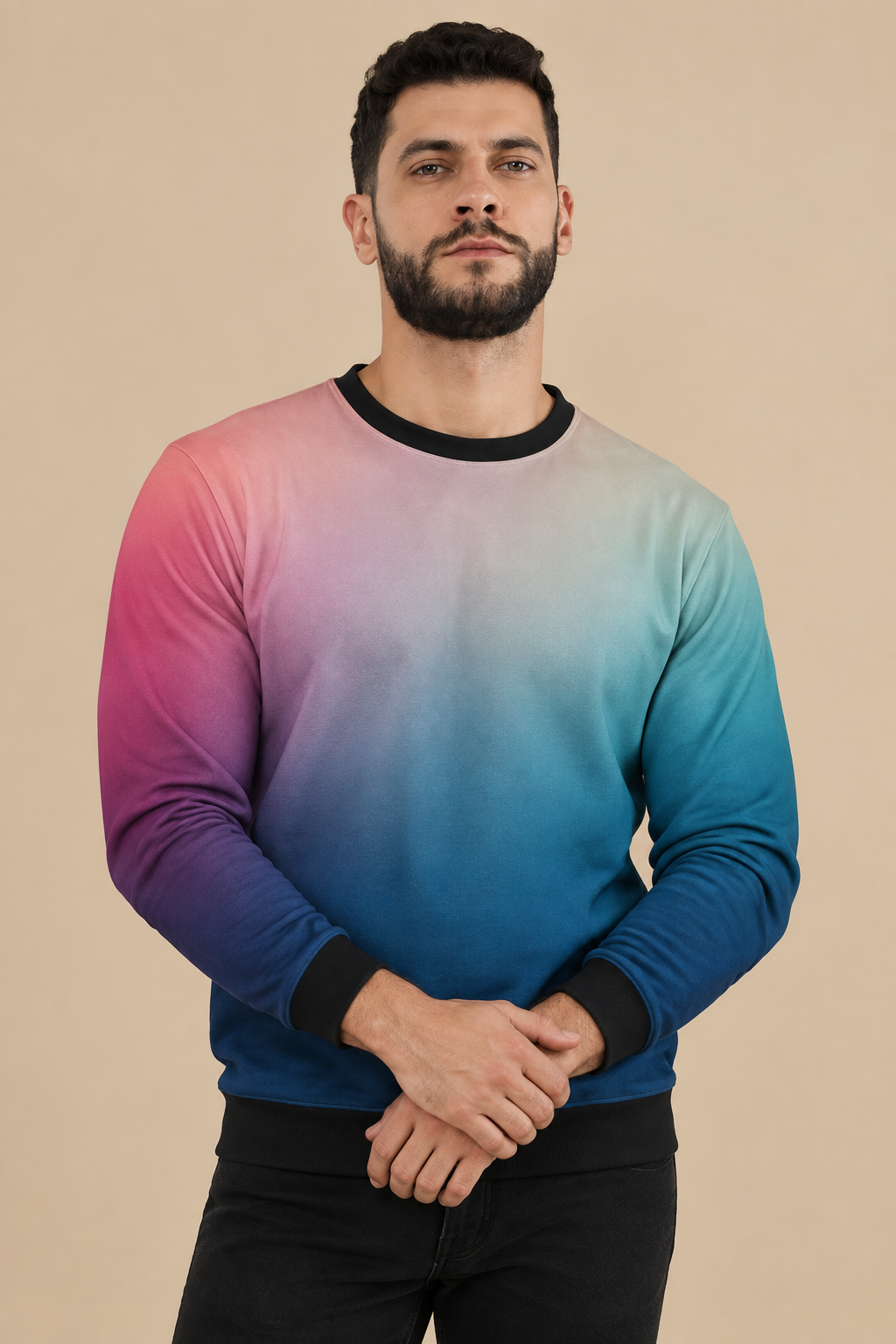 Snuggle Spot Grey Orange Unisex Sweatshirt