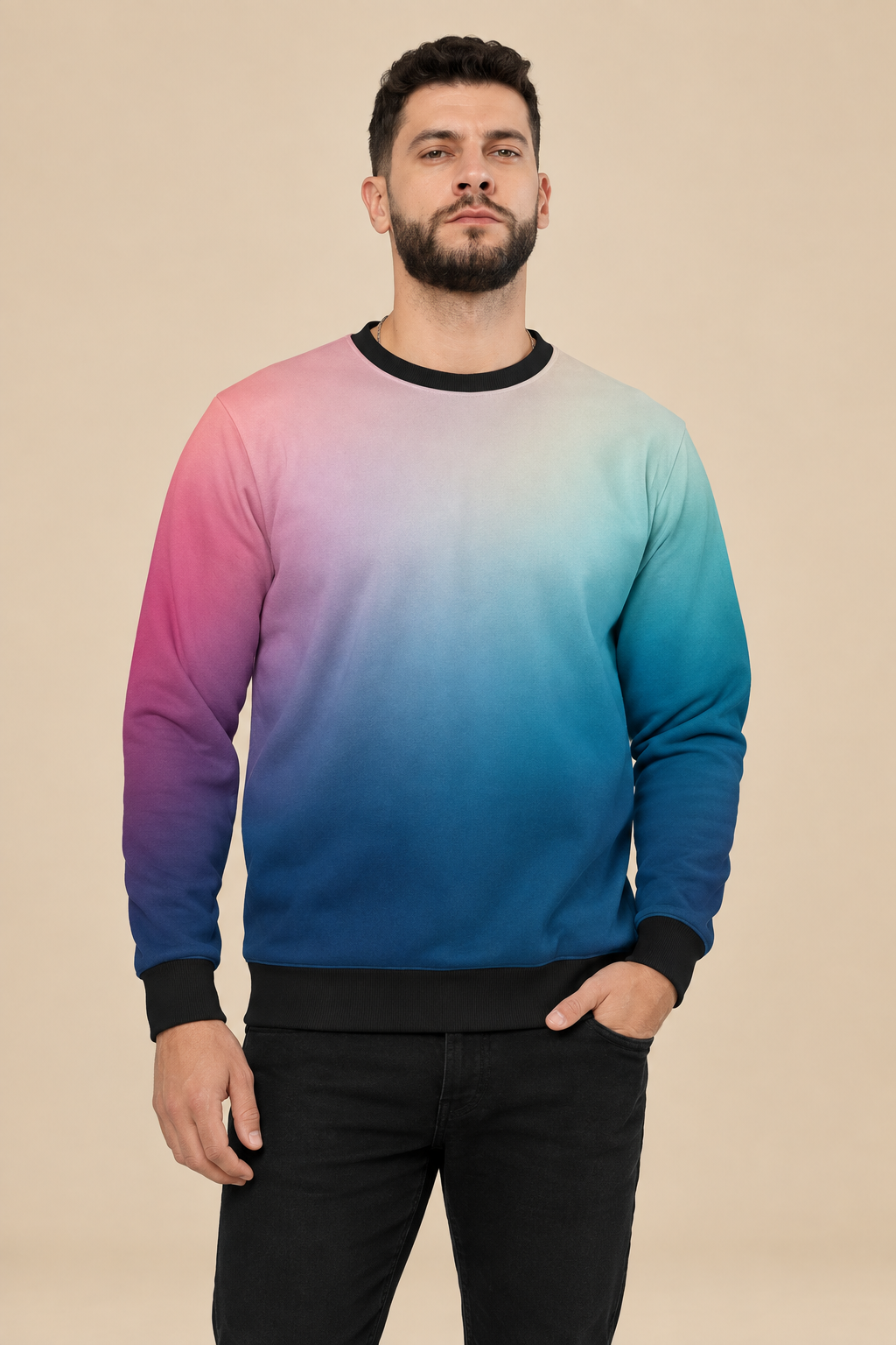 Snuggle Spot Grey Orange Unisex Sweatshirt