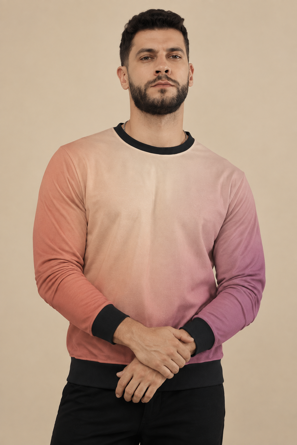 Snuggle Spot Dark Orange Pink Unisex Sweatshirt