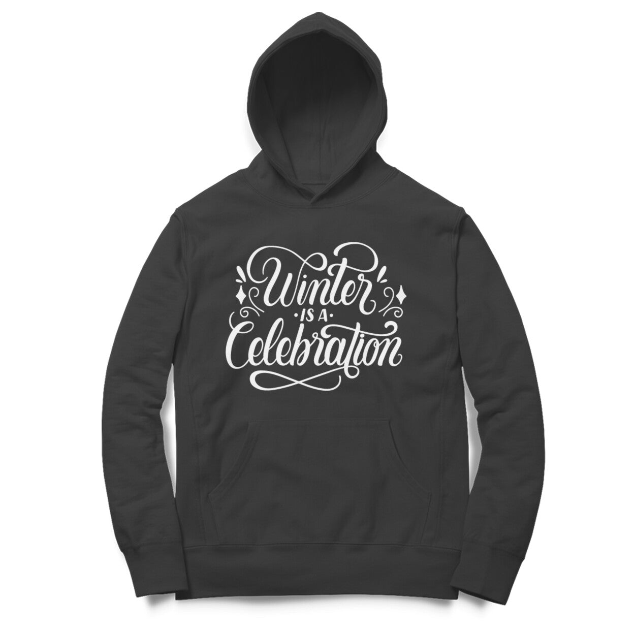 Winter is a celebration Darker Shade Hoodie for Women