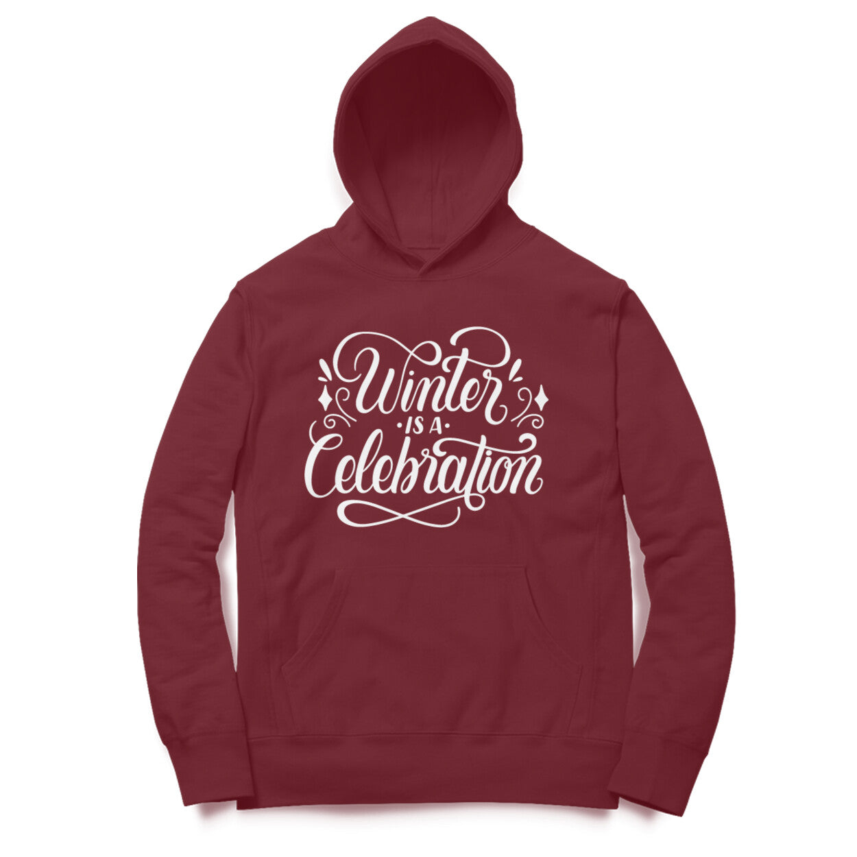 Winter is a celebration Darker Shade Hoodie for Women