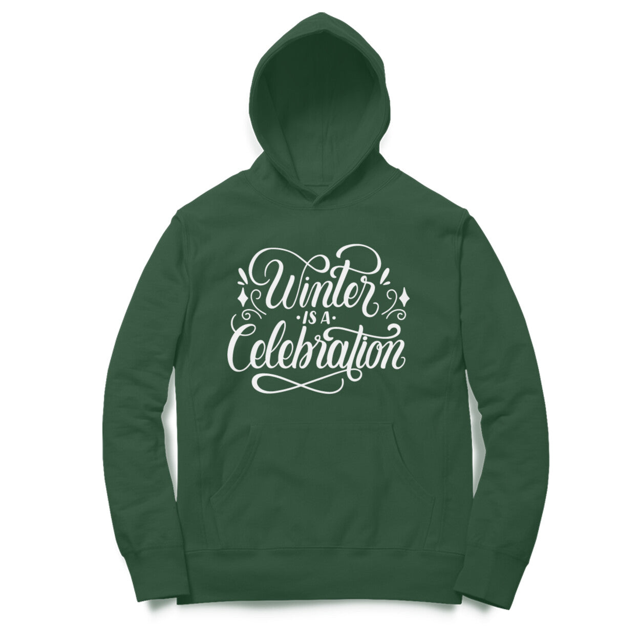 Winter is a celebration Darker Shade Hoodie for Women