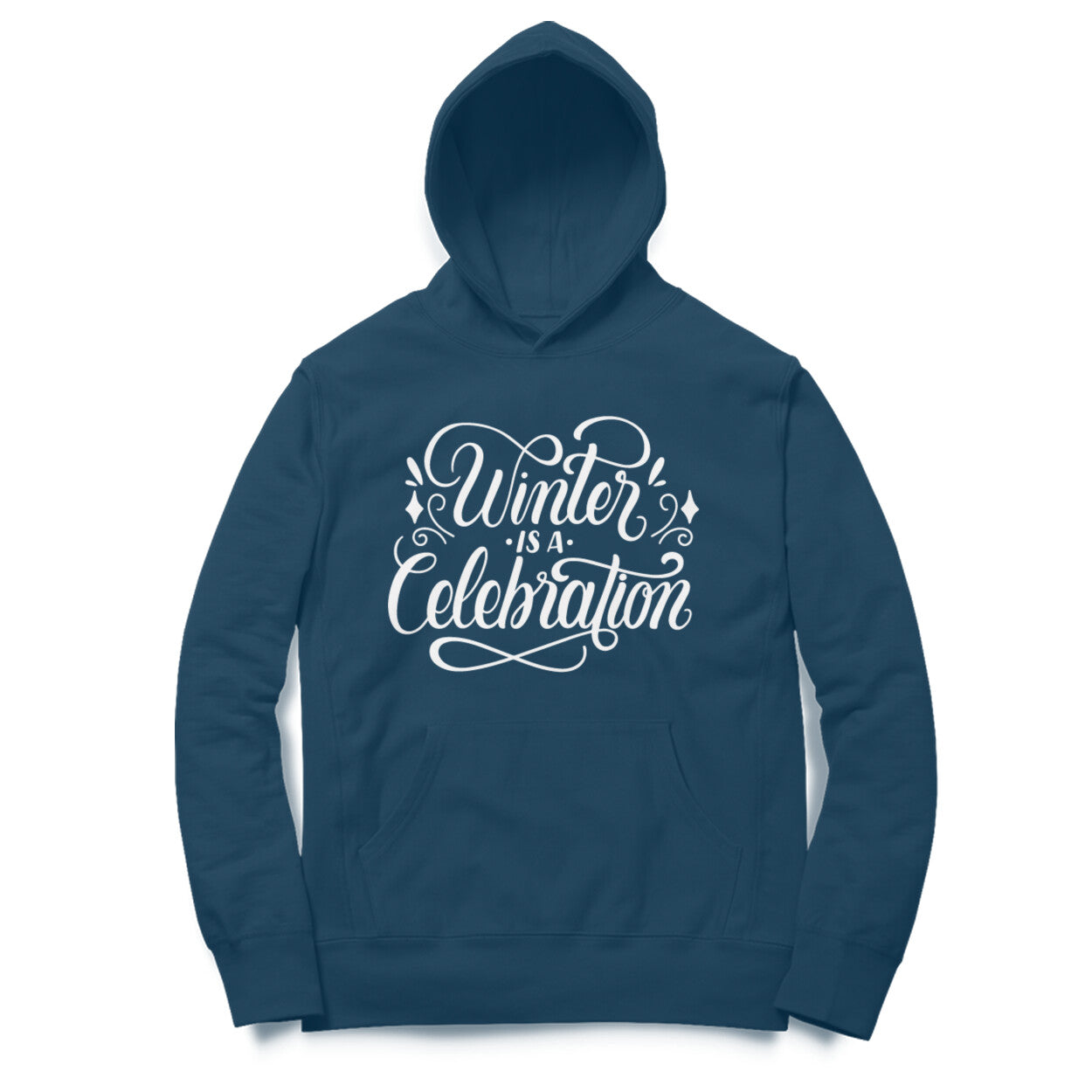 Winter is a celebration Darker Shade Hoodie for Women