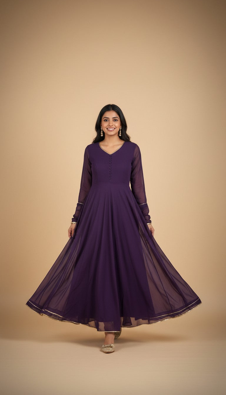Snuggle Spot Organza Kurti With Dupatta