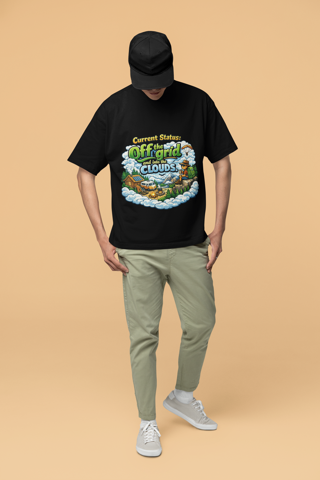 Snuggle Spot Raindrops And Good Vibes Only Mixed Share Unisex Oversized T-Shirt