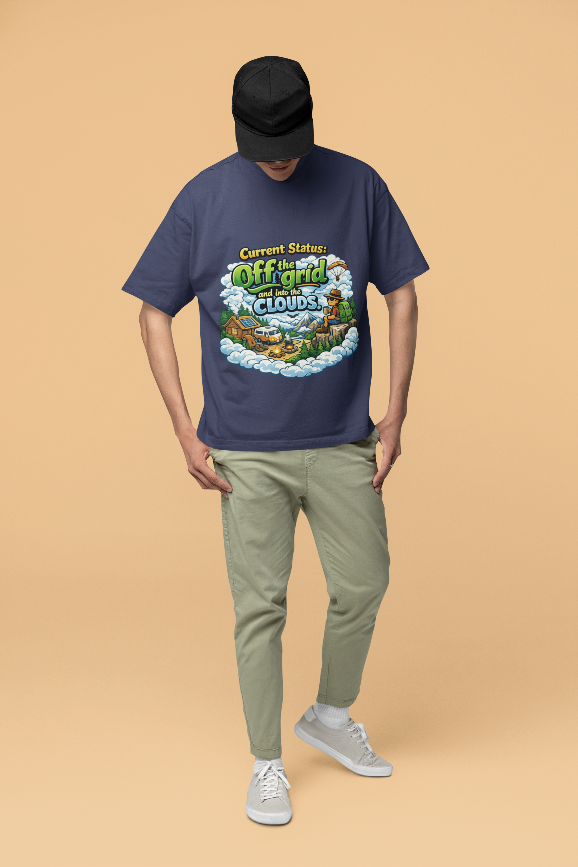 Snuggle Spot Raindrops And Good Vibes Only Mixed Share Unisex Oversized T-Shirt