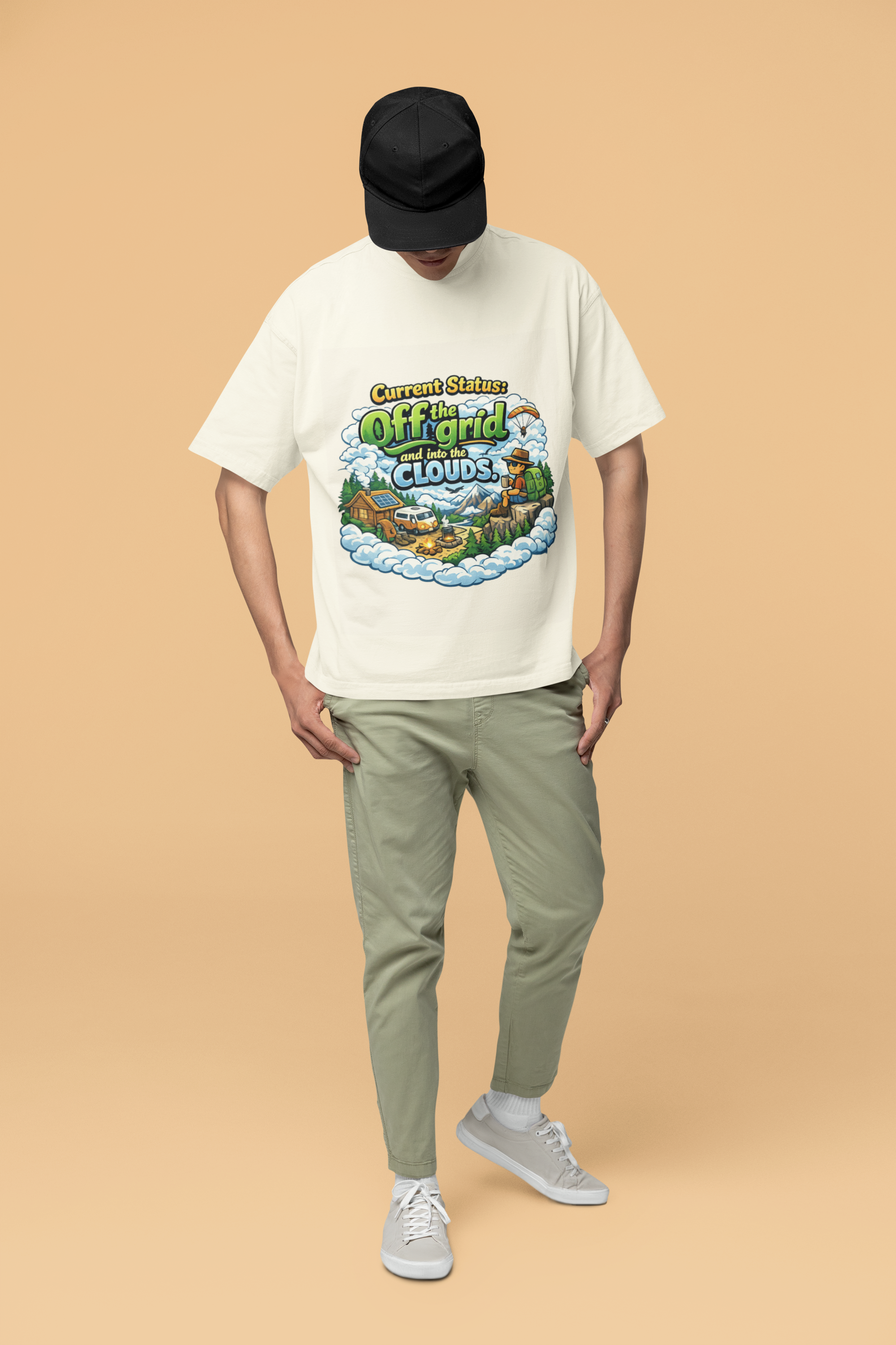 Snuggle Spot Raindrops And Good Vibes Only Mixed Share Unisex Oversized T-Shirt