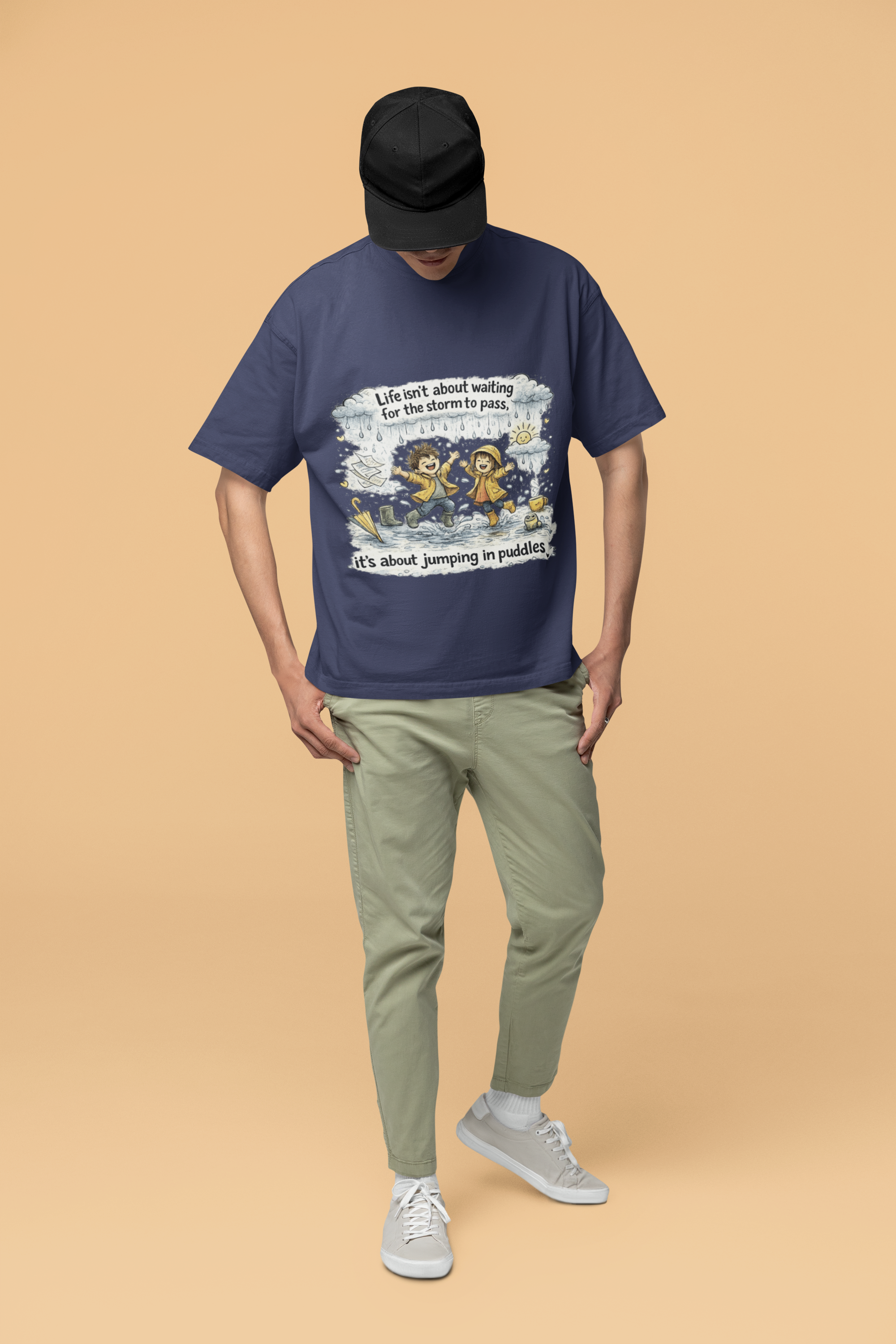 Snuggle Spot Life isn't about waiting Mixed Shade Unisex Oversized T-Shirt
