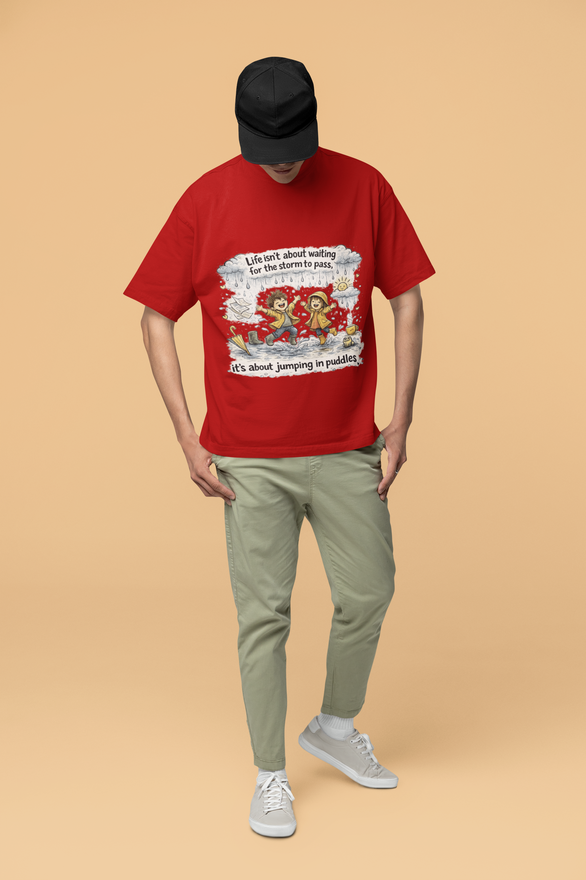 Snuggle Spot Life isn't about waiting Mixed Shade Unisex Oversized T-Shirt