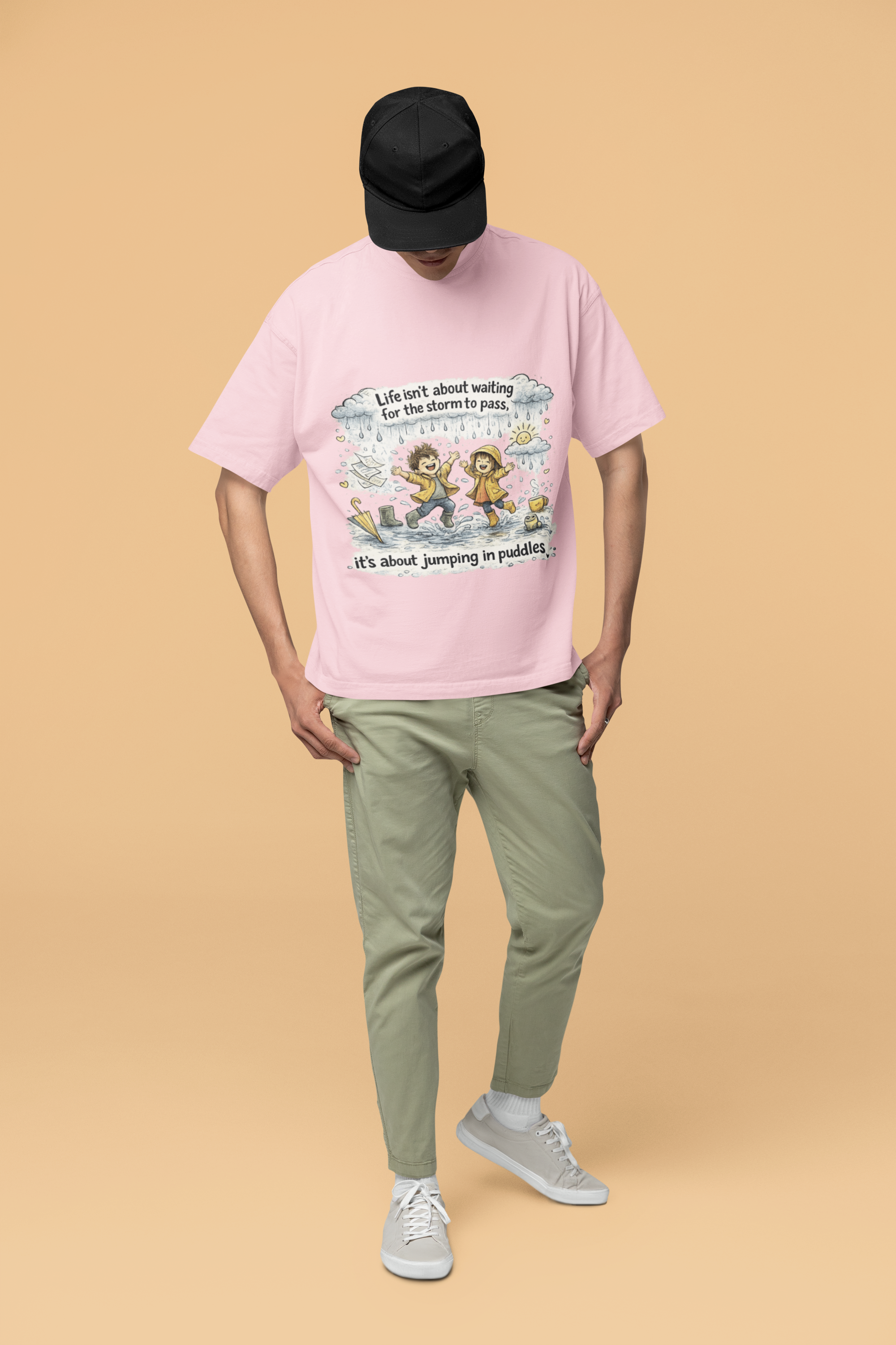 Snuggle Spot Life isn't about waiting Mixed Shade Unisex Oversized T-Shirt
