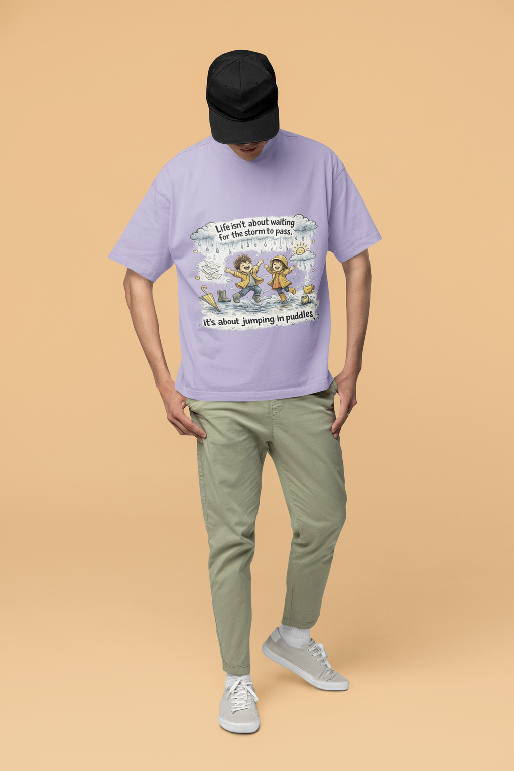 Snuggle Spot Life isn't about waiting Mixed Shade Unisex Oversized T-Shirt