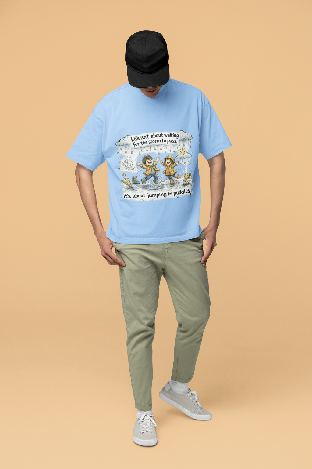 Snuggle Spot Life isn't about waiting Mixed Shade Unisex Oversized T-Shirt
