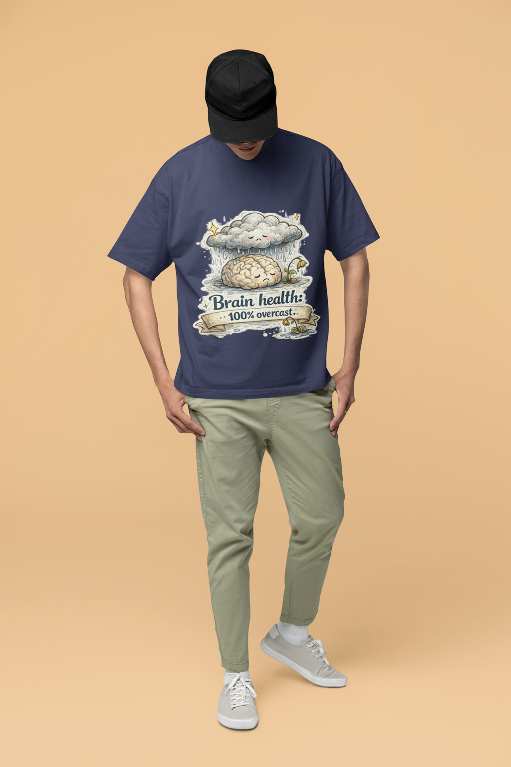 Snuggle Spot Brain Health Mixed Shade Unisex Terry Oversized T-Shirt
