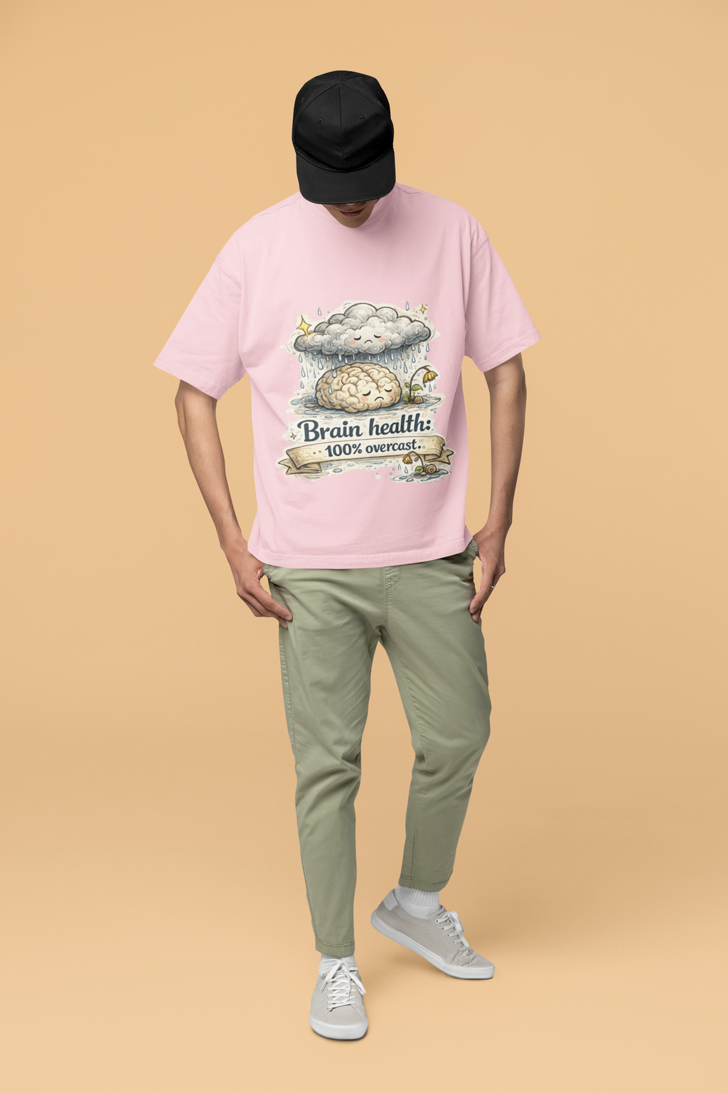 Snuggle Spot Brain Health Mixed Shade Unisex Terry Oversized T-Shirt