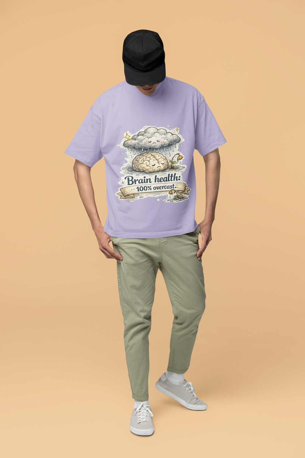 Snuggle Spot Brain Health Mixed Shade Unisex Terry Oversized T-Shirt