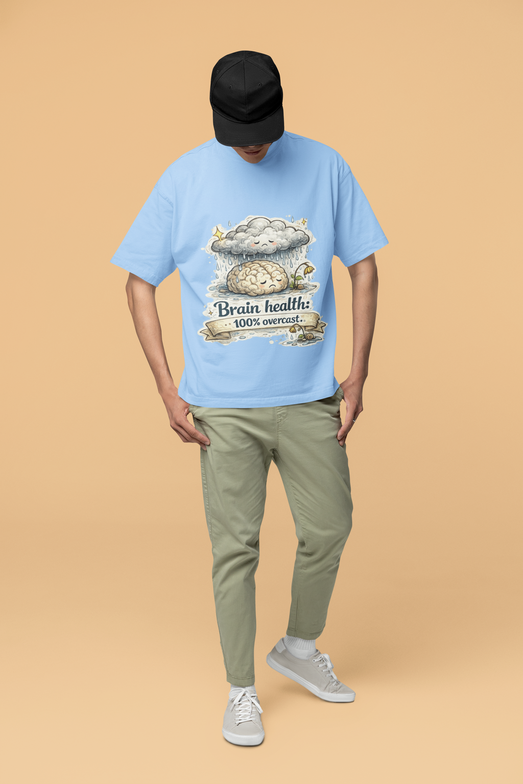 Snuggle Spot Brain Health Mixed Shade Unisex Terry Oversized T-Shirt